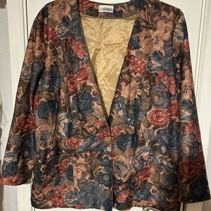 Women's Vintage Floral Jacket Multicolor